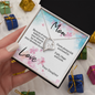 Mom Necklace, Mother Necklace, Jewelry for Mom, Birthday Gifts for Mom, Gift from Daughter, Mother's Day Gift, Gifts for Women, Mother Gifts, Appreciation Mom Jewelry Necklace with Sentimental Message Card Present (To My Loving Mom, Forever Love Necklace)
