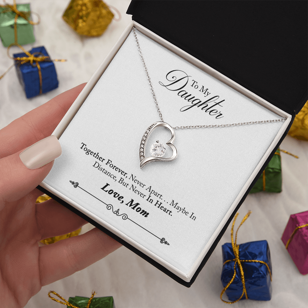 To My Daughter Meaningful Message Card Jewelry Gift for Daughter's Birthday 2026 or Graduation, Thoughtful for Her from Mom, Elegant Necklaces with Sentimental Message