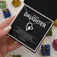 To My Daughter Meaningful Message Card Jewelry Gift for Daughter's Birthday 2026 or Graduation, Thoughtful for Her from Mom Dad Mama Papa Daddy Mommy, Elegant Necklaces with Sentimental Message