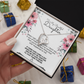 To My Beautiful Daughter Meaningful Message Card Jewelry Box Gift for Daughter's Birthday Graduation 2026, Thoughtful for Her from Mom, Elegant Necklaces with Sentimental Message