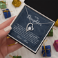 To My Daughter Necklace From Best Mom With Heartfelt Message, Daughter Birthday Present From Mama, Jewelry Gifts For Graduation for Her From Mom or Daddy, 14K Pendant Forever Love Necklace