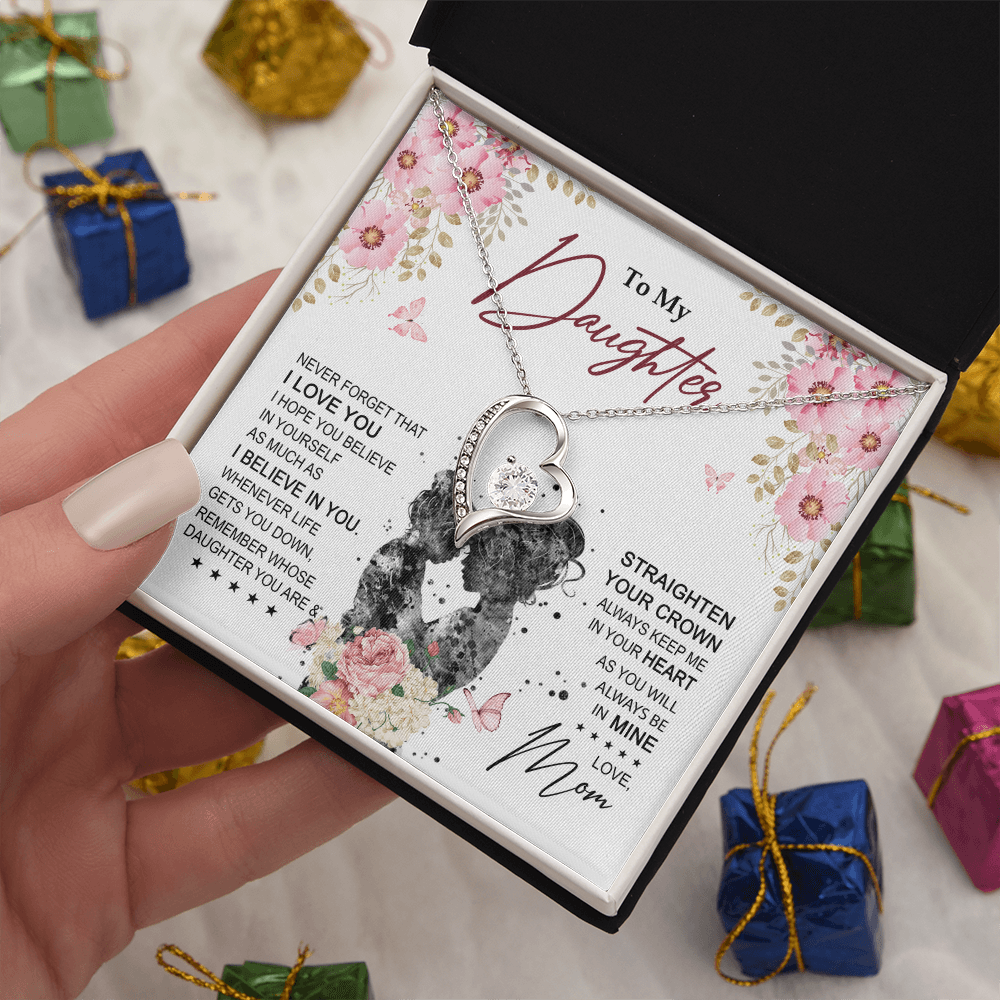 To My Daughter Necklace From Mom With Heartfelt Message & Elegant Box Gifts For Daughter, Beautiful Jewelry Gift On Graduation Birthday 2026