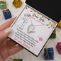 Dear Wife Happy Anniversary - Double Hearts - Love Your Husband, White Gold Name Necklace, anniversary necklace for wife, Anniversary Gift For Wife from Husband, Romantic Neckless for wifey