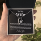 Amazing Wife Love Knot Necklace - I Love You, Personalized Anniversary Gift for Wife, Valentines Day Gift, To My Wife Necklace, Valentines Day Gifts For Wife, Necklace with love message for wife