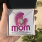 Love You Mom Forever Love Necklace, Mom Gifts Jewelry Mothers Anniversary Jewelry Gifts for Women Birthday Unique Necklace With Heartfelt Message & Lighted Box, Mother Necklace, Jewelry for Mom