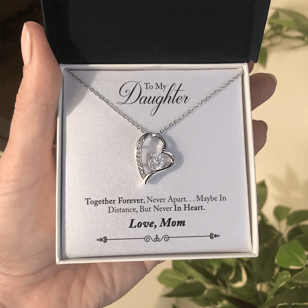 To My Daughter Meaningful Message Card Jewelry Gift for Daughter's Birthday 2026 or Graduation, Thoughtful for Her from Mom, Elegant Necklaces with Sentimental Message