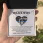 Love Knot Necklace for My Police Wife - To My Police Wife - Keys To My Cuff - Alluring Beauty Necklace - Best police wife Gift - wife Necklace