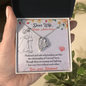 Dear Wife Happy Anniversary - Double Hearts - Love Your Husband, White Gold Name Necklace, anniversary necklace for wife, Anniversary Gift For Wife from Husband, Romantic Neckless for wifey