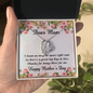 Dear Mom Happy Mother Gifts, Appreciation Mom Jewelry Necklace with Sentimental Message Card Present (To My Loving Mom, Forever Love Necklace), Mom Necklace Gifts for Women Birthday Gifts for Mama From Daughter Son