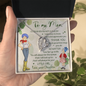 To My Mom I will always be your Little Girl, Love Your Daughter Gifts, To My Loving Mom Necklace I Love You Mom Knot Pendant Necklace Gifts From Daughter Mom's Birthday Gift Mother's Day Gift Jewelry with Message Card and Gift Box