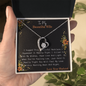 Gift For My Wife, Romantic Wife Gift, Wife Birthday Surprise, Romantic Gift for Wife, White Gold Pendant, To My Wife Necklace With Message Card, Wife Birthday Gift, Love Symbol  Neckless for wifey