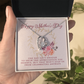 Mothers Day Gifts For Mom From Son Daughter Floral Necklace for Mommy, Motivational Card Jewelry Gift for Her, 2026 Christmas Birthday Present