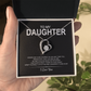 To My Daughter Meaningful Message Card Jewelry Gift for Daughter's Birthday 2026 or Graduation, Thoughtful for Her from Mom Dad Mama Papa Daddy Mommy, Elegant Necklaces with Sentimental Message