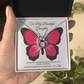 To My Beautiful Daughter Necklace, Meaningful Message Card Jewelry Box, Gift for Daughter's Birthday Graduation 2026, Thoughtful for Her from Mom Kids