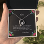 Mom Love Your Son Gifts, Mom Gifts Jewelry Mothers Anniversary Jewelry Gifts for Women Birthday Unique Necklace, Mom Necklace For Women New Mom Gifts Birthday Christmas Gifts With Heartfelt Message & Lighted Box