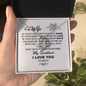 To My Wife - Heart Pendant Necklace - To My Wife Necklace With Message Card - Anniversary Gift For Wife - To My Wife Necklace - Husband Gift For Wife - Engagement Gift - Gift For Women - Birthday Gift