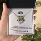 To My Wife - Yoda Best Wife In the Galaxy - Best Gift for wife - Best Wife Gift - Romantic message card for her - Engagement Gift - Anniversary Jewelry for Her