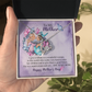Mom Necklace Gift from Daughter, Birthday Gift Card Necklace From Son, Unique Personalized Gift for Mommy, Mothers Day Jewelry for Her