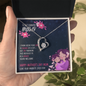 To The Luckiest Mother Gifts, Mother's Day Mom Necklace Gifts for Women Birthday Gifts for Mom From Daughter Son Best Mom Forever Love Necklace With Cards Gifts for Step Mom Mother in Law