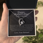To My Loving Wife Mother's Day Necklace - Happy Mother's day Gift for her - Romantic message card for wife - Love knot - Wife Gift from husband