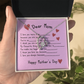 To My Mom Heart Pendant Necklace Necklace From Daughter Christmas Birthday Present, 2026 Mother's Day Gift Ideas, Message Card Jewelry for Her
