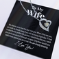 Amazing Wife Love Knot Necklace - I Love You, Personalized Anniversary Gift for Wife, Valentines Day Gift, To My Wife Necklace, Valentines Day Gifts For Wife, Necklace with love message for wife