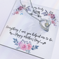 To My Lovely Mom Necklace Gift from Daughter, Birthday Gift Card Necklace From Son, Mothers Day Jewelry for Her Mommy Christmas Floral