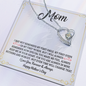 Mom Necklace with Forever Love Necklace from Daughter Son Mother Necklaces Jewelry Birthday Gifts for Mom, Mother's Day Gift for Mom from Son, Unique Moms Birthday Gift Ideas