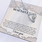 To My Wife Necklace- Valentines Day Gifts For Wife - To My Beautiful Wife Necklace - Forever Love Necklace for wife - I Love You - Gift for Your Blind Love'r - Necklace for wife - Handmade Necklace for soulmate