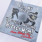 Puckin' Awesome Hockey Mom - Happy Mothers Day - I Love You! - White Gold Name Necklace - to My Wife Necklace - Valentines Day Gifts for Wife - Customize Couple Necklace - Valentine's Day Gift
