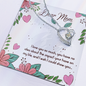Dear Mom I Love You So Much Necklace, Mother Gifts, Appreciation Mom Jewelry Necklace with Sentimental Message Card Present (To My Loving Mom, Forever Love Necklace)