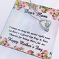 Dear Mom Happy Mother Gifts, Appreciation Mom Jewelry Necklace with Sentimental Message Card Present (To My Loving Mom, Forever Love Necklace), Mom Necklace Gifts for Women Birthday Gifts for Mama From Daughter Son
