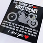 To My SMOKIN' HOT SWEETHEART I Love You - Biker - To My Beautiful Wife Necklace Boxed Jewellery - To My Wife Necklace With Message Card - Gift for Sweet Heart