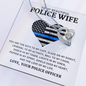 Love Knot Necklace for My Police Wife - To My Police Wife - Keys To My Cuff - Alluring Beauty Necklace - Best police wife Gift - wife Necklace
