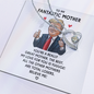 Trump Great Mom Forever Love Necklace, Funny Mothers Day Gift Ideas, Fun Gift For Republican Moms, Mom Gifts Jewelry Mothers Anniversary Jewelry Gifts for Women Birthday Unique Necklace