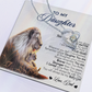 To My Daughter Necklace From Dad With Heartfelt Message, Girl Birthday Present From Daday, Jewelry Gifts for Her Christmas Gift Ideas 2026 Elegant Necklaces with Sentimental Message