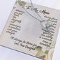 To My Loving Mom Necklace I Love You Mom Forever Love Necklace Gifts From Daughter Mom's Birthday Gift Mother's Day Gift Jewelry with Message Card and Gift Box, Appreciation Mom Jewelry Necklace with Sentimental Message Card Present