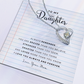 Daughter Necklace from Mom Mommy Mother Valentines Birthday Gifts for Kids Girls Teen Tween Jewelry, Meaningful Message Card Jewelry Box, Gift for Daughter's Birthday Graduation 2026