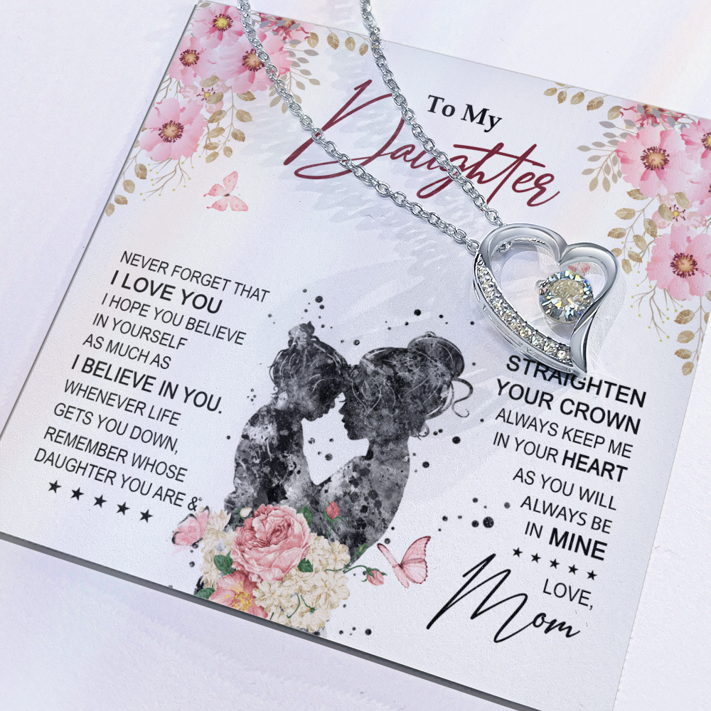 To My Daughter Necklace From Mom With Heartfelt Message & Elegant Box Gifts For Daughter, Beautiful Jewelry Gift On Graduation Birthday 2026