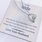 The Perfect Gift for Your Wife Necklace - Love Your Husband - Couple Necklace Set - Friendship Necklace - to My Wife Necklace - Valentines Day Gifts for Wife - Necklace for Wife From Husband