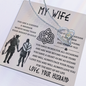 Shieldmaiden Necklace for Your Wife - to My Wife Necklace With Message Card - Anniversary Gift for Wife - Warrior Woman Necklace Gift - Best Gift for Her - a Supportive Woman Gift Nacklace