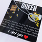 To My Queen - Forever Love Necklace - To My Queen bee - To My Wife Necklace Anniversary Gift For Wife - Birthday Gift For Wife - Gift For Wife - Necklace For Wife - I  love you