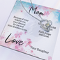 Mom Necklace, Mother Necklace, Jewelry for Mom, Birthday Gifts for Mom, Gift from Daughter, Mother's Day Gift, Gifts for Women, Mother Gifts, Appreciation Mom Jewelry Necklace with Sentimental Message Card Present (To My Loving Mom, Forever Love Necklace)