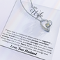 Perfect Gift for Wife - Diamond Heart Necklace - to My Wife Necklace With Message Card -  Anniversary Gift for Wife - Friendship Necklaces -  Customize Couple Necklace - Couple Necklace Set