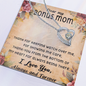 Dear My Bonus Mom I Love You ALways and Forever Love Necklace, Mother's Day Bonus Mom Necklace Gifts for Women Birthday Gifts for Mom From Daughter Son Best Mom Forever Love Necklace With Cards Gifts for Step Mom Mother in Law