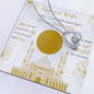 Beautiful Eid Gift for Wife - Dearest Wife, Arabic Love Necklace, Love Pendant Necklace, Arabic Love Symbol, Diamond Arabic Necklace, Romantic Design , To My Soulmate Necklace For Women, Necklace For Wife From Husband