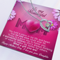 Mothers Day Gifts for Mom Grandma Heart Necklace Gifts for Daughter Granddaughter, To My Wonderful Mother Mom Necklace Gifts Jewelry, Birthday Gifts for Mom, To My Mom Necklace Gifts Meaningful Gift to Mom from Daughter Kids Without You There Is No Me
