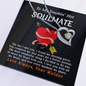 To My Smokin' Hot Soulmate Love Always Your Welder - To My Queen - To My Wife Necklace Anniversary Gift For Wife - To My Wife Necklace With Message Card