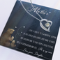 To My Loving Mother Necklace I Love You Mom Forever Love Necklace Gifts From Daughter Mom's Birthday Gift Mother's Day Gift Jewelry with Message Card and Gift Box, To My Mother Love Your Daughter Necklace