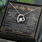To My Wife Loving Your Husband - To my Wife Necklace- anniversary necklace for wife - Necklace with love message for wife - Best Birthday Gift for her